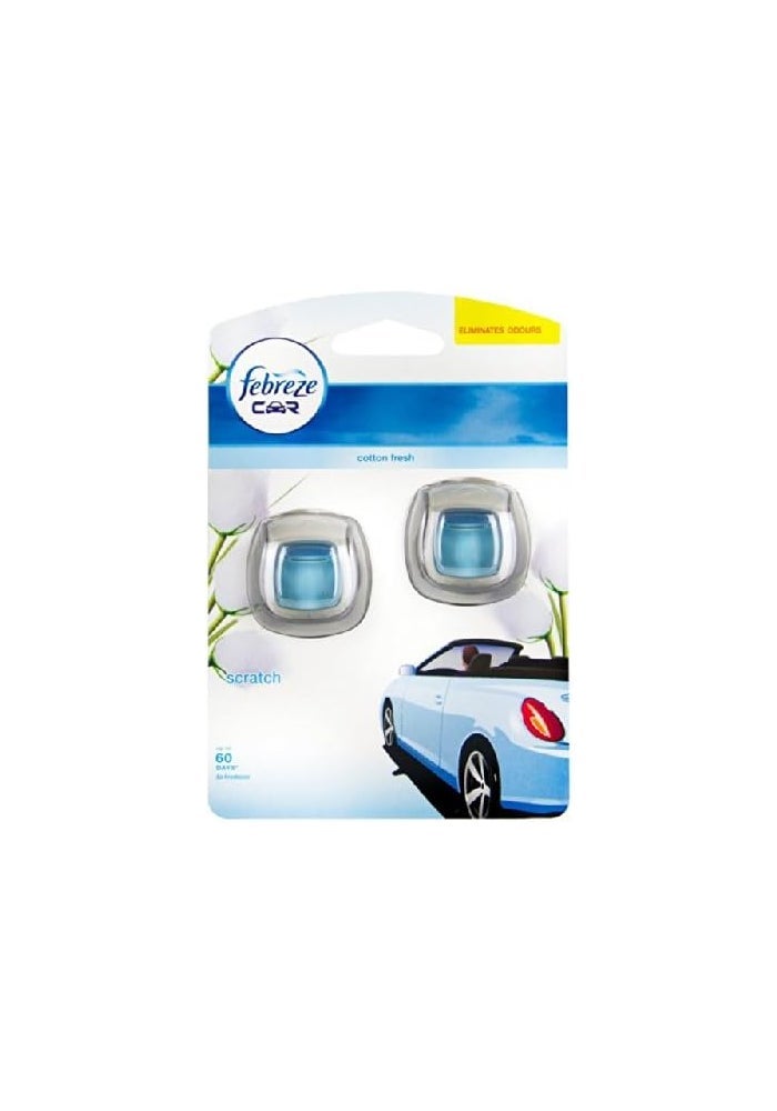 Febreze Twin Pack Car Vent Clip Air Freshener - Cotton Fresh