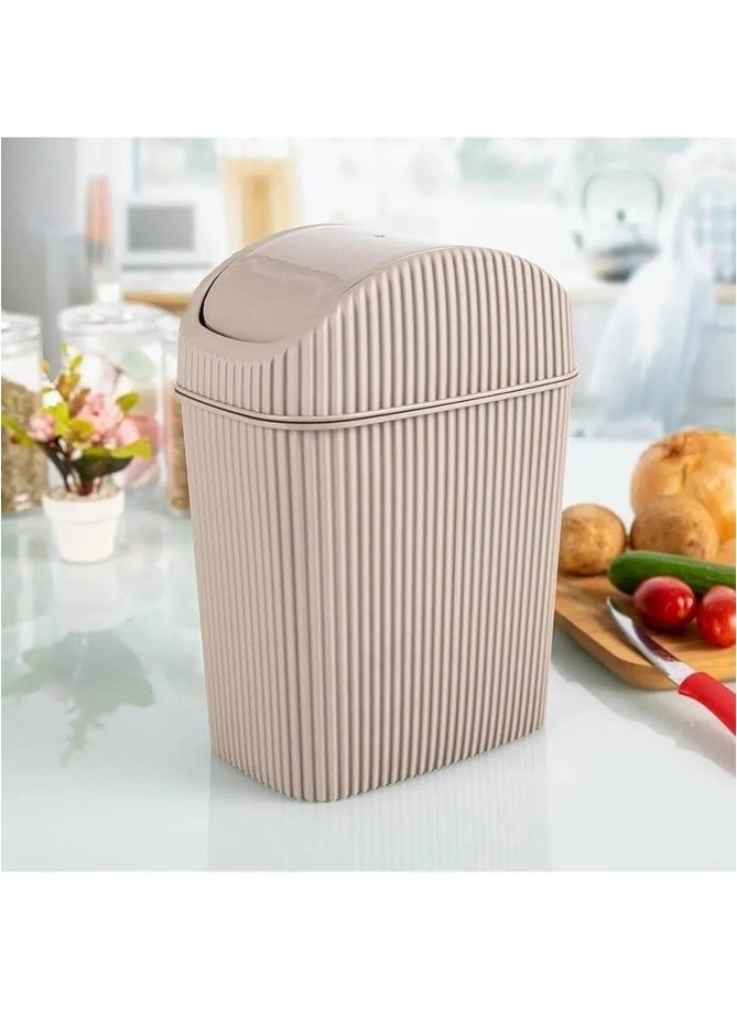 modernavm - Office Tabletop Countertop Garbage Bin with Swivel Lid 2.5 Lt - Image 1