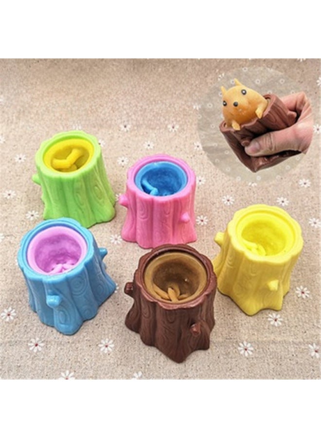 Evil Squirrel Cup Shake Tone Same Stump Decompression Pinch Le Telescopic Toy Pinch Not Bad Squeeze Squirrel-Color:Color Display Box (take Multiples Of 12)  - Image 4