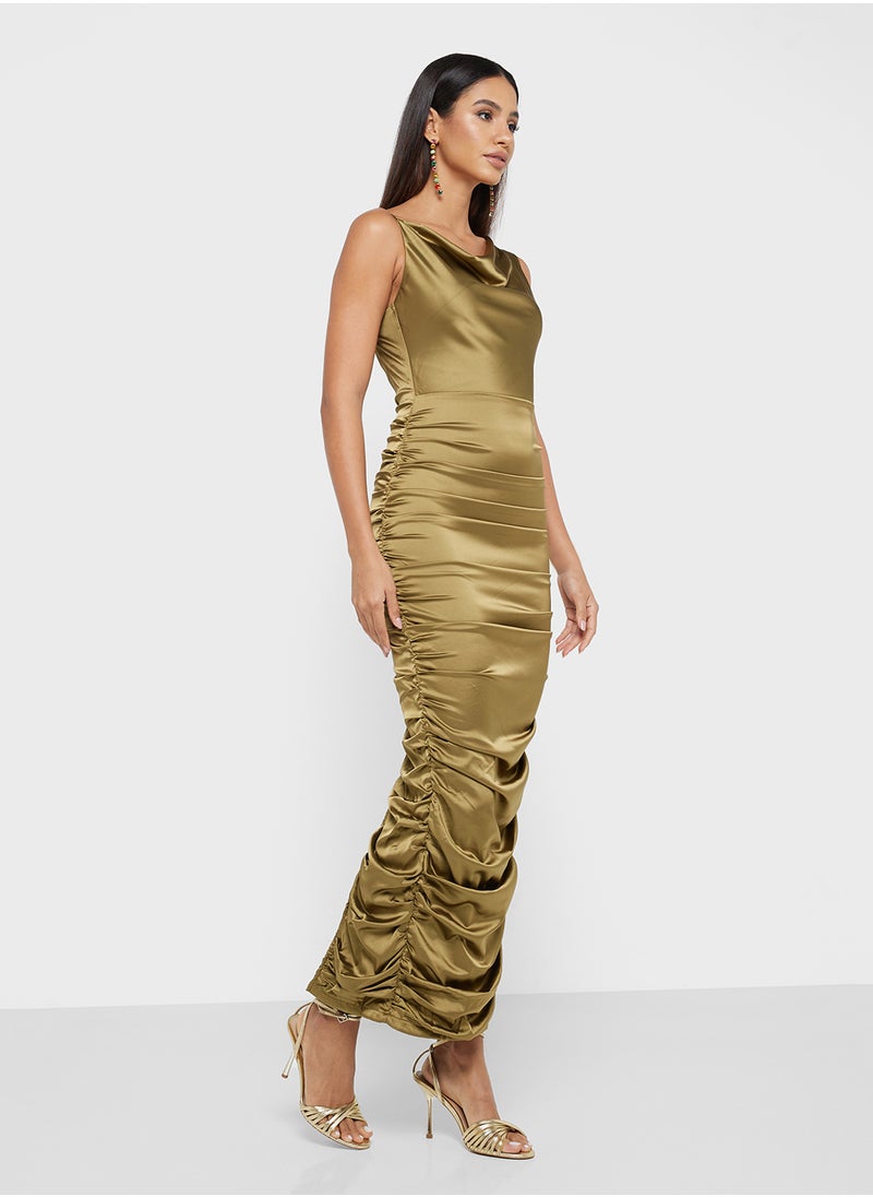 Jaded Rose - Ruched Backless Dress - Image 1