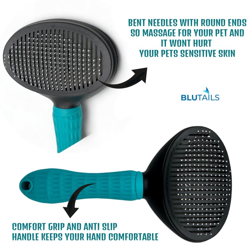 BLUTAILS Dog Brush for Grooming - Cat Brush & Dog Comb for Shedding, Deshedding, and Pet Hair Removal - Gentle & Effective Brush for Dogs and Cats - Image 3