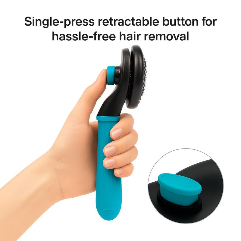 BLUTAILS Dog Brush for Grooming - Cat Brush & Dog Comb for Shedding, Deshedding, and Pet Hair Removal - Gentle & Effective Brush for Dogs and Cats - Image 5