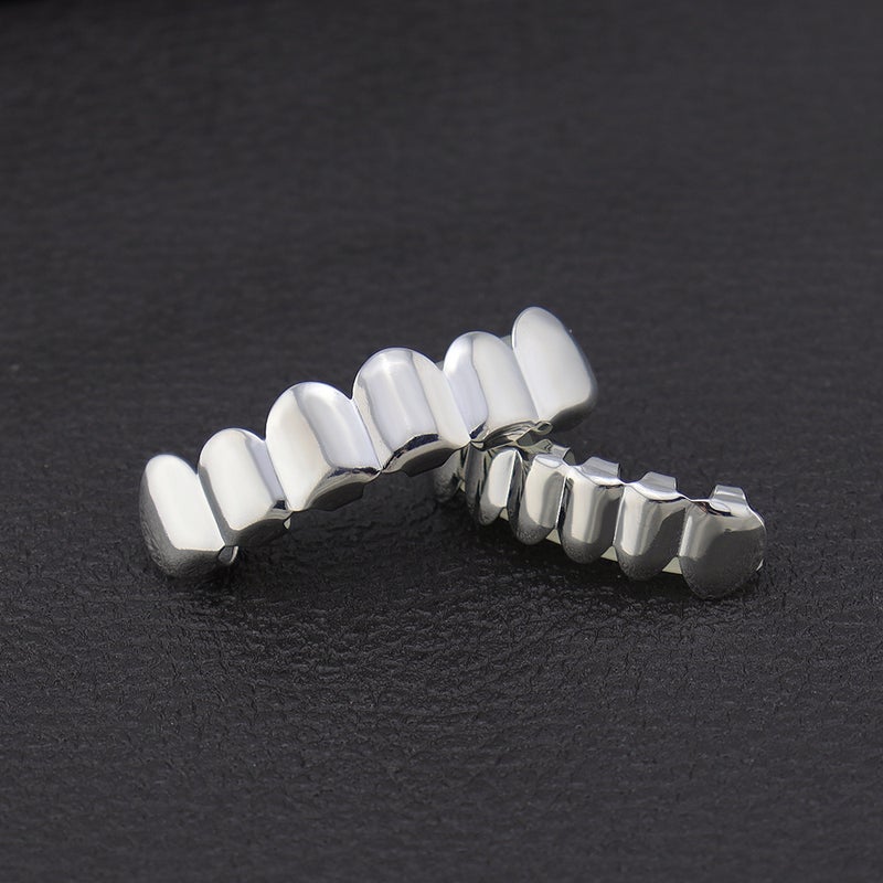 Hiphop Hip Hop Gold Braces Teeth Grillz Real Gold Plating Decorative Props Smooth Teeth Accessories - Image 5