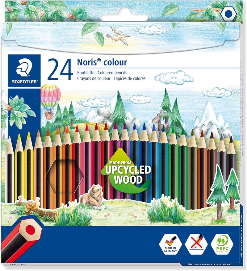 Staedtler Noris Colour 24 Assorted Coloured Pencils - Image 1