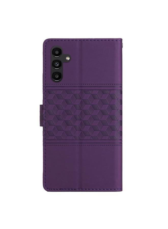 S-TOP Case For Samsung Galaxy A24 4G Diamond Embossed Skin Feel Leather Phone Case - Image 3