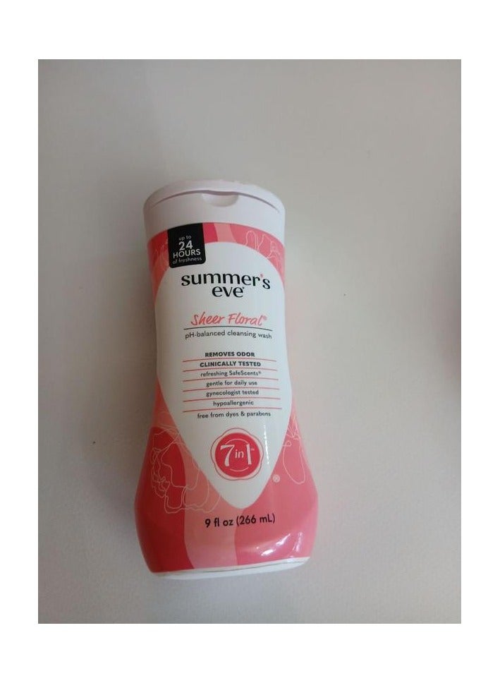 Summer's Eve Sheer Floral Cleansing Wash For Sensitive Skin 266ml - Image 2