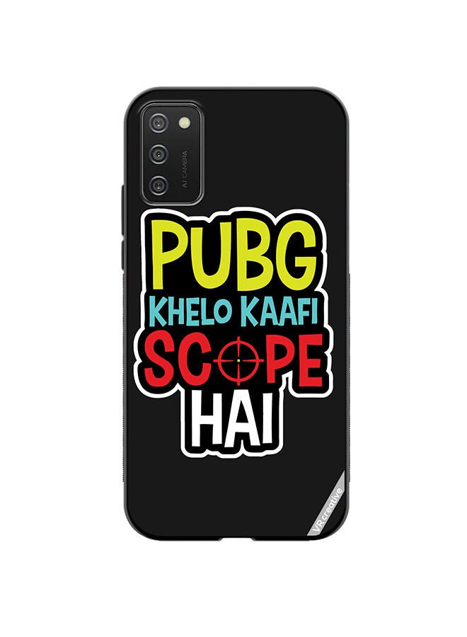 VR CREATIVE Protective Case Cover For Samsung Galaxy A02s Pubg Khelo Kaafi Scope Hai Design Multicolour - Image 1
