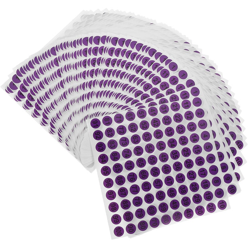 50 Sheets of Number Stickers Classification Digital Labels Number Stickers Dot Number Decal - Image 3