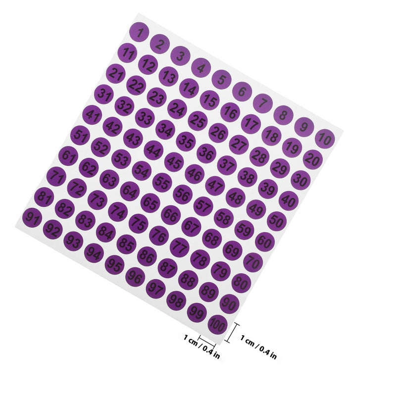 50 Sheets of Number Stickers Classification Digital Labels Number Stickers Dot Number Decal - Image 2