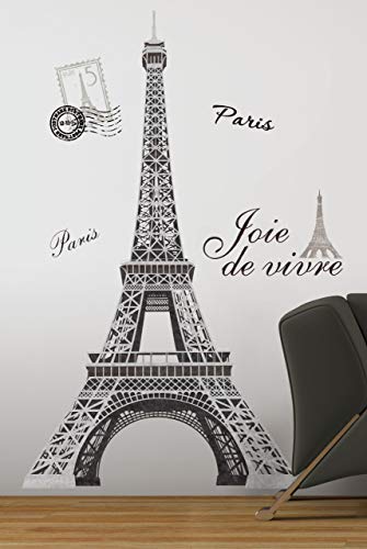 RoomMates RMK1576GM Paris Eiffel Tower Peel and Stick Wall Decal 5575 inch x 325 inch