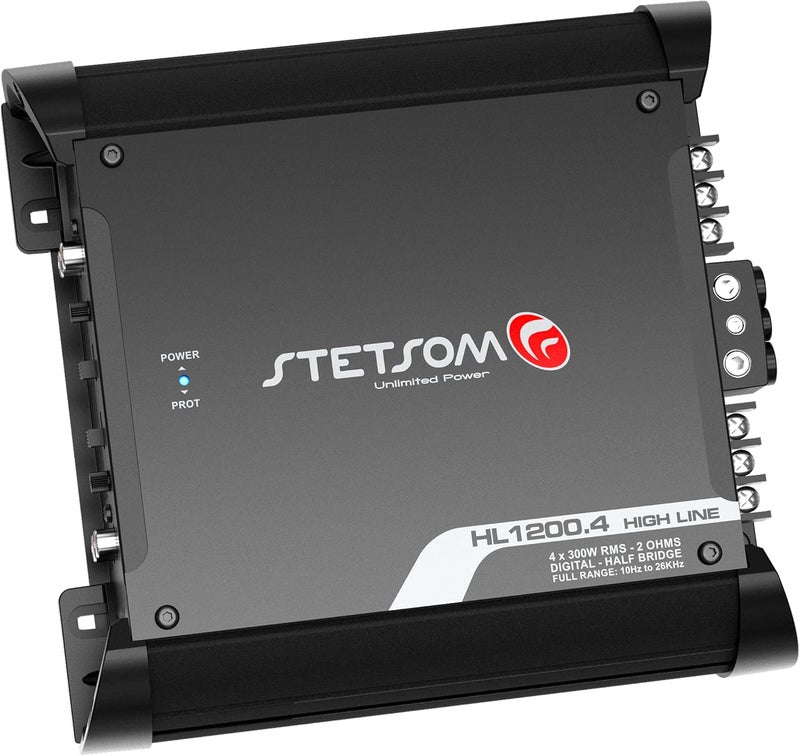 Stetsom HL 1200.4 2 Ohm Multichannel Stereo Car Audio Amplifier - 1200 Watts RMS, 4 Channel, Full Range HD Sound - Image 3