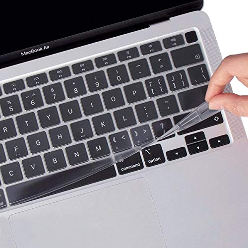 Oaky Keyboard Protector Compatible with MacBook Air 13 inch 2020 Release Model A2179 Soft Silicone Waterproof Dust-Proof Ultra Thin Keyboard Cover Skin for MacBook Air 13 2020 - Silicon Clear - Image 4
