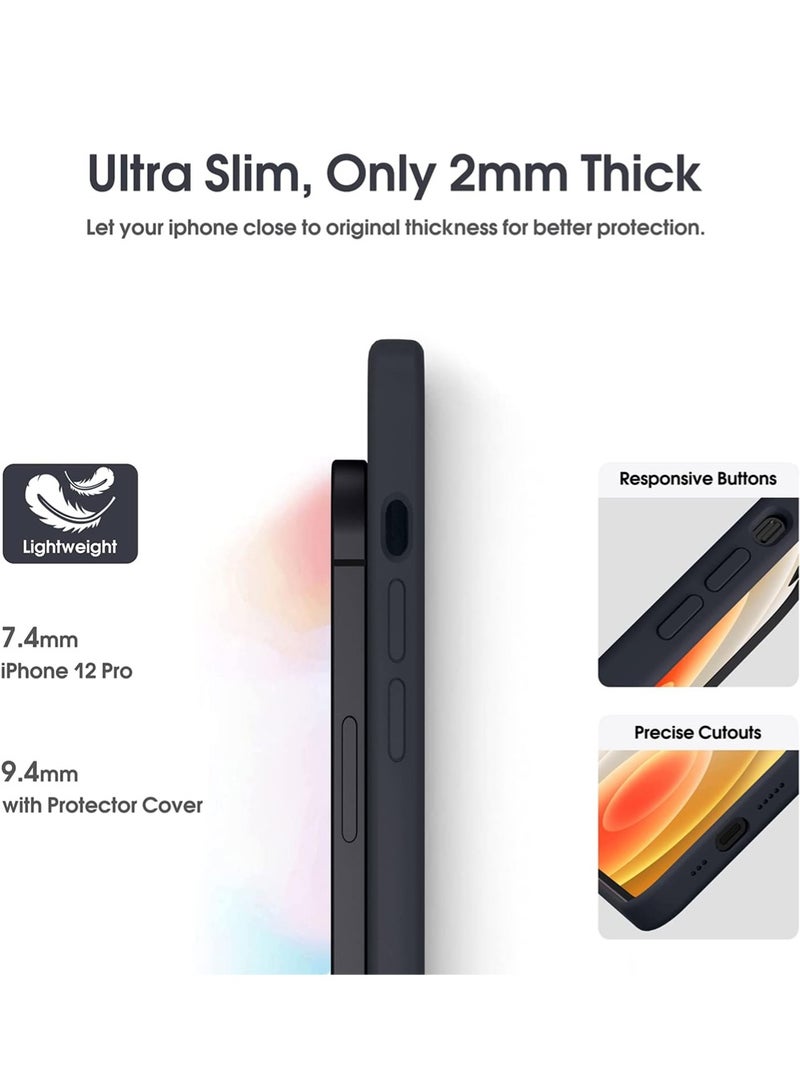 WRISTWISE Case Cover for iPhone 12 Pro - [Camera All-Round Protection] [Soft Microfiber Lining Anti-Scratch] Shockproof Phone Case Cover, Black - Image 4