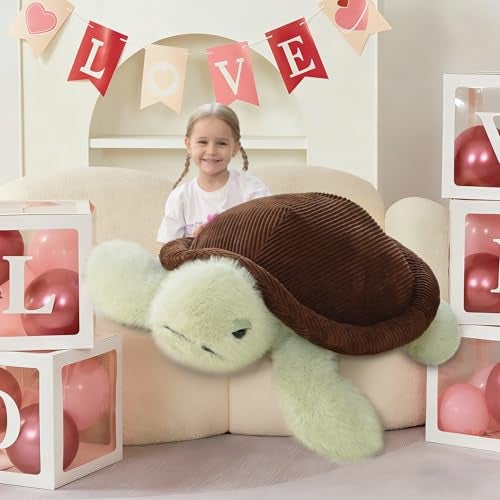 MorisMos Giant Sea Turtle Stuffed Animal Plush Pillow 4ft 51 Lifesize Stuffed Turtle Plush Toy for Kid AdultLarge Tortoise Toy Gift for Marine Lovers Cuddly Ocean Creature DecorCECPC Certified - Image 5