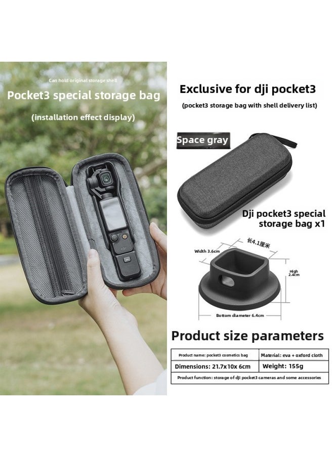 Generic For DJI Pocket 3 Yuntai Osmo Pocket 3 Eyes Accessories Desktop Foot Tempered Film Accessories-Color:Pocket3 Large Base + Black Storage Bag  - Image 1