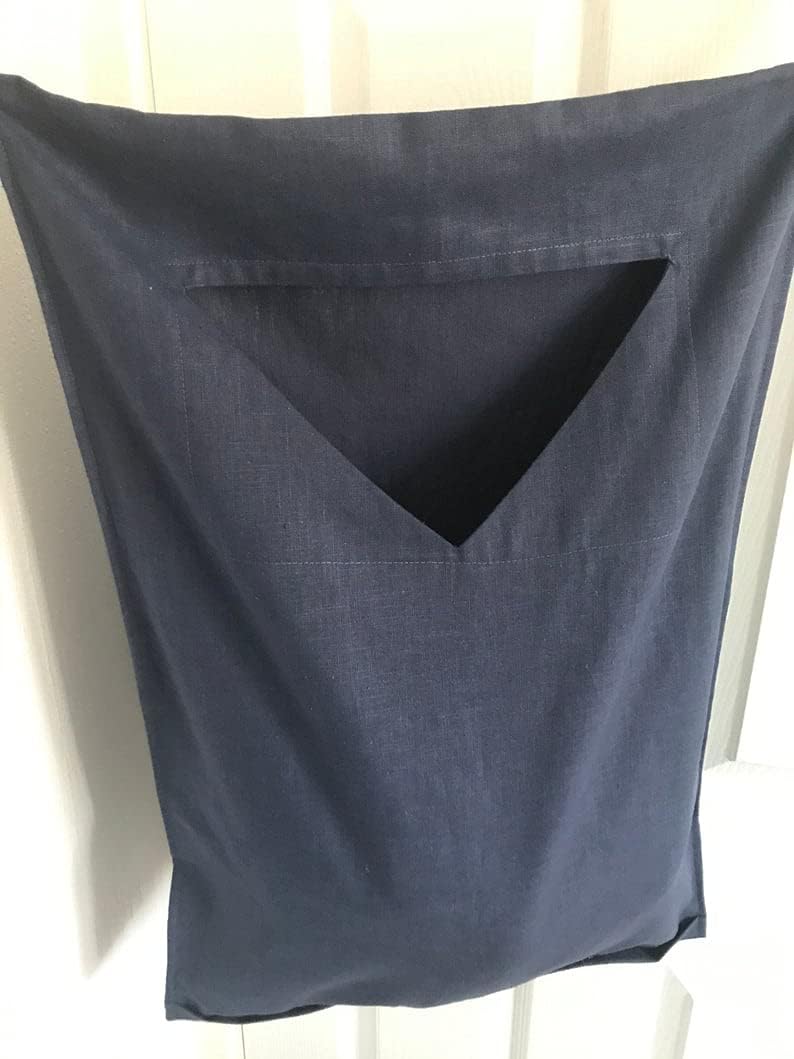 INDIAN DECOR 91336 Door Hanging Laundry Hamper Bag with bottom opening Hanging Laundry Hamper Linen Hamper Basket Over The Door Laundry Bag Dorm Room Laundry Bag College Laundry Bag Black - Image 3