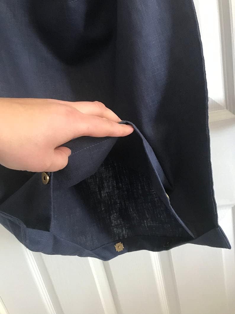 INDIAN DECOR 91336 Door Hanging Laundry Hamper Bag with bottom opening Hanging Laundry Hamper Linen Hamper Basket Over The Door Laundry Bag Dorm Room Laundry Bag College Laundry Bag Black - Image 5