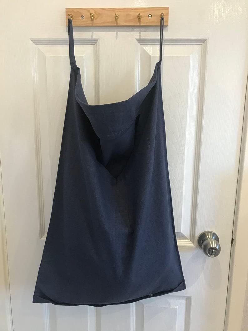 INDIAN DECOR 91336 Door Hanging Laundry Hamper Bag with bottom opening Hanging Laundry Hamper Linen Hamper Basket Over The Door Laundry Bag Dorm Room Laundry Bag College Laundry Bag Black - Image 2