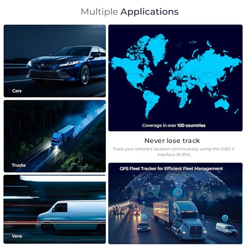 Salind GPS 4G LTE OBD 9-35V Fleet and Vehicle Tracker – Hidden Car, Truck, Trailer Locator with Real-Time Monitoring, Route History, Mileage, GeoFence, Compact Splash Proof Design, Fixed Connection - Image 2
