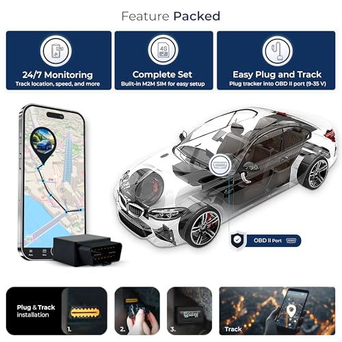 Salind GPS 4G LTE OBD 9-35V Fleet and Vehicle Tracker – Hidden Car, Truck, Trailer Locator with Real-Time Monitoring, Route History, Mileage, GeoFence, Compact Splash Proof Design, Fixed Connection - Image 3