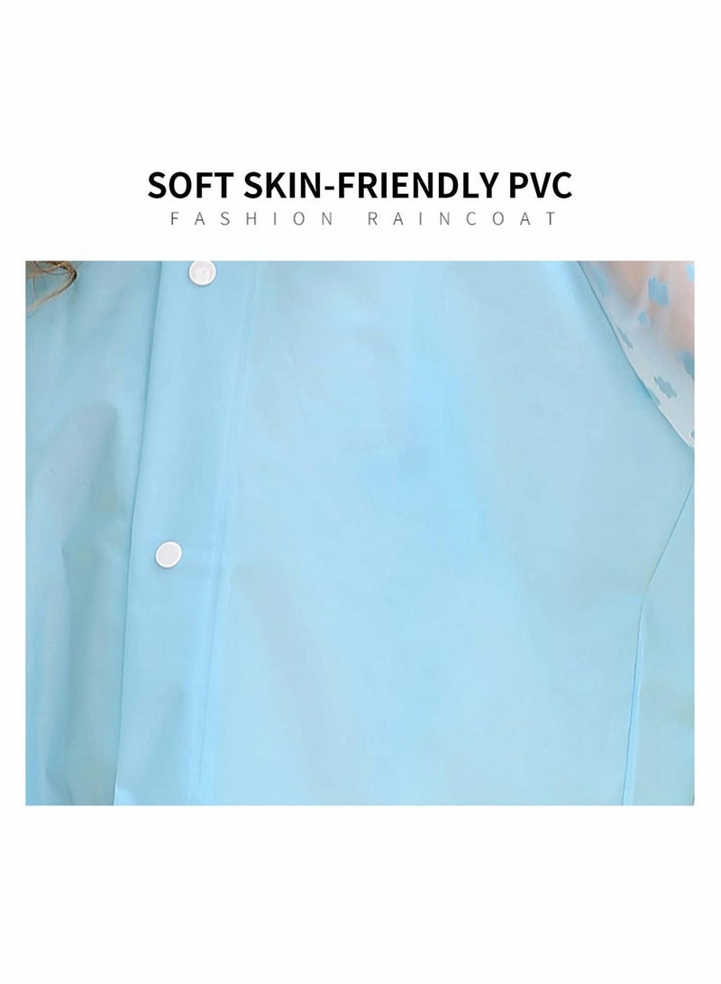 KASTWAVE معطف مطر للأطفال، معطف مطر متعدد الوظائف مقاوم للماء للأولاد والبنات، سترة واقية من الرياح متينة محمولة من مادة إي في إيه - Image 4