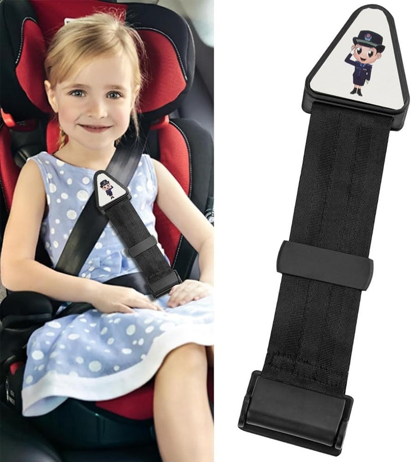 Goodern Kids Seat Belt Adjuster,Adjustable Car Seatbelt with Clips Car Universal Seatbelt Adjuster to Protect Child's Neck and Face,Comfort Neck Protector Belt for Children's Travel Essential-Black - Image 1
