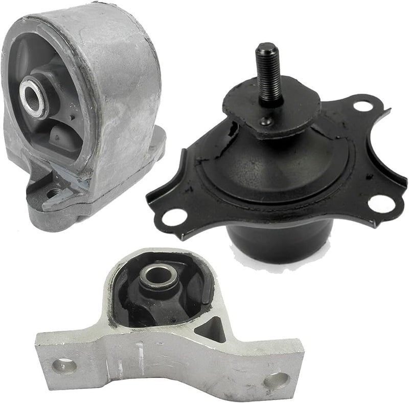 3 Piece Engine Motor Transmission Mount Set Front Left Rear Compatible with Honda Civic 2001 2004 - Image 1