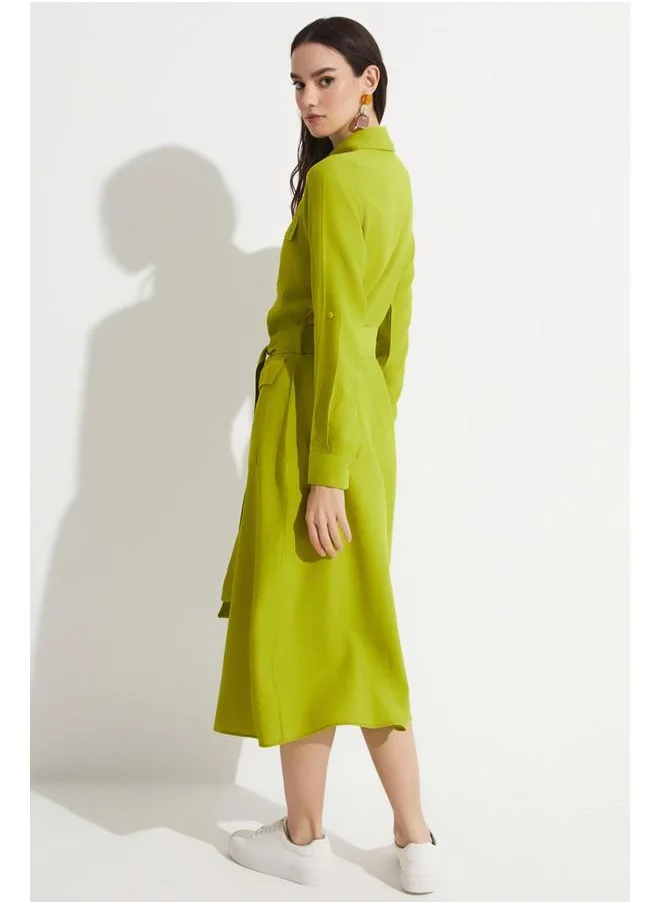 جون Belted Shirt Dress