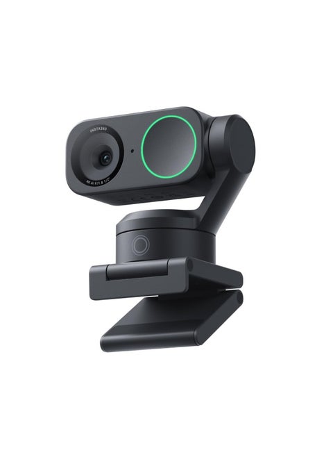 LINK 2 | AI Powered Webcam with Gimbal, 4K, DSLR Quality, Solo/Multiple Face Tracking, Gesture Control, for On-Line Presentations, Conference, Streaming, Zoom, Teams Video Calls - Graphite Black