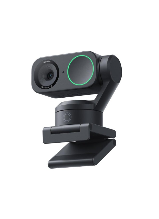 Insta360 LINK 2 | AI Powered Webcam with Gimbal, 4K, DSLR Quality, Solo/Multiple Face Tracking, Gesture Control, for On-Line Presentations, Conference, Streaming, Zoom, Teams Video Calls - Graphite Black  - Image 1