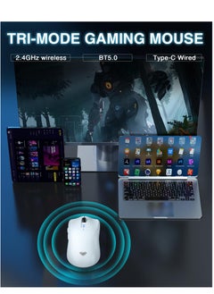 AULA SC580 Wireless Gaming Mouse Tri-Mode 2.4G/BT5.0/USB-C Ergonomic Computer Mouse  - Image 3