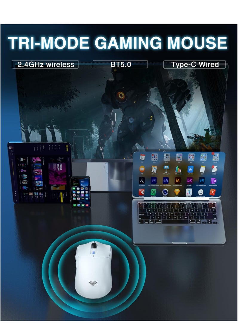 AULA - SC580 Wireless Gaming Mouse Tri-Mode 2.4G/BT5.0/USB-C Ergonomic Computer Mouse - Image 1