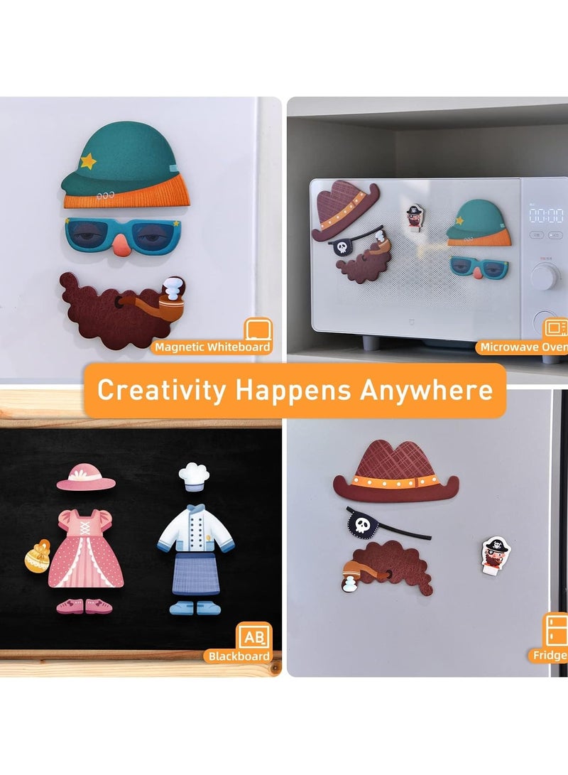 general Magnetic children's dress-up game, fashion design pretend game set (including 50 pieces of magnetic clothing and accessories), educational matching game and educational set with storage box, gift for children aged 3-6 - Image 3