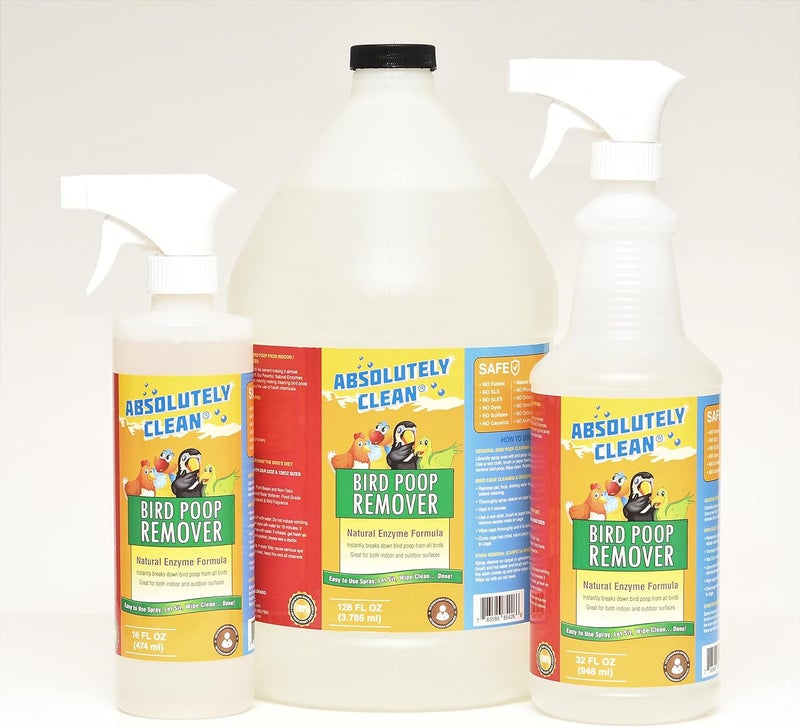 Absolutely Clean Amazing Bird Poop Remover - Just Spray/Wipe - Safely & Easily Removes Bird Messes - Use Indoor/Outdoor - Made in The USA (16oz Spray Bottle 2pack - Save 20%) - Image 3
