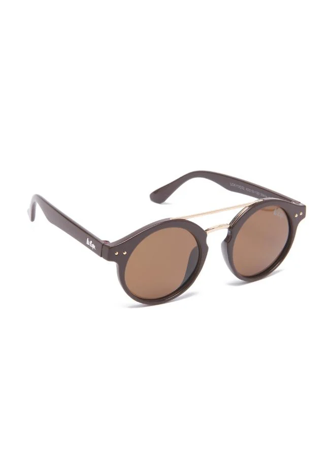 Lee Cooper Polarized Sunglasses Brown Frame Brown Mirror Lens 43mm  - LCK113C02