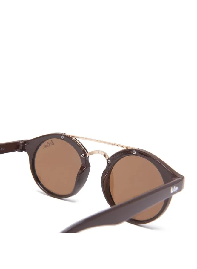 Lee Cooper Polarized Sunglasses Brown Frame Brown Mirror Lens 43mm  - LCK113C02