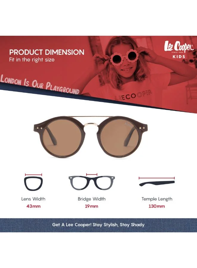 Lee Cooper Polarized Sunglasses Brown Frame Brown Mirror Lens 43mm  - LCK113C02
