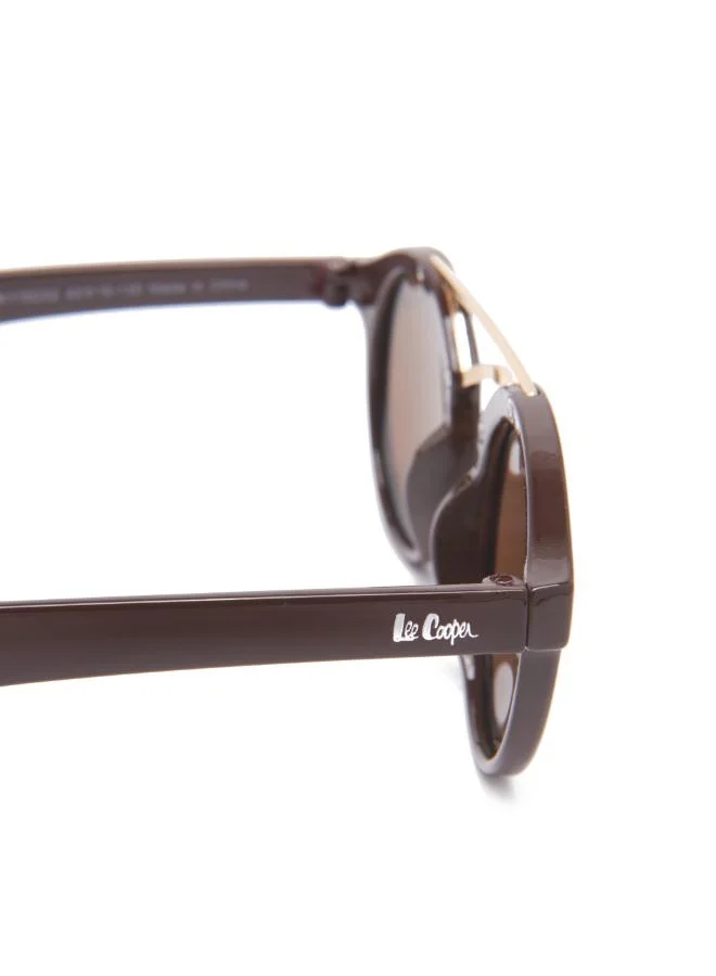 Lee Cooper Polarized Sunglasses Brown Frame Brown Mirror Lens 43mm  - LCK113C02