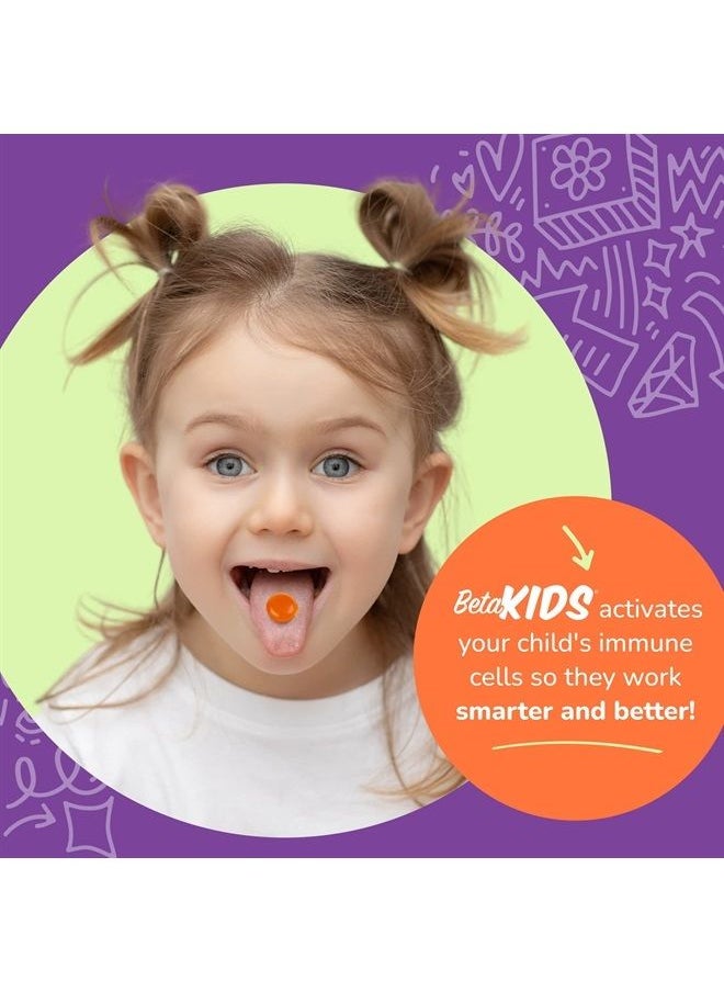 Beta Kids - Immune Support Gummies for Kids – with Beta Glucan, Selenium, and Vitamin D3 – All Natural, Non-GMO – Kids Chewable Vitamin (30 ct) - Image 1