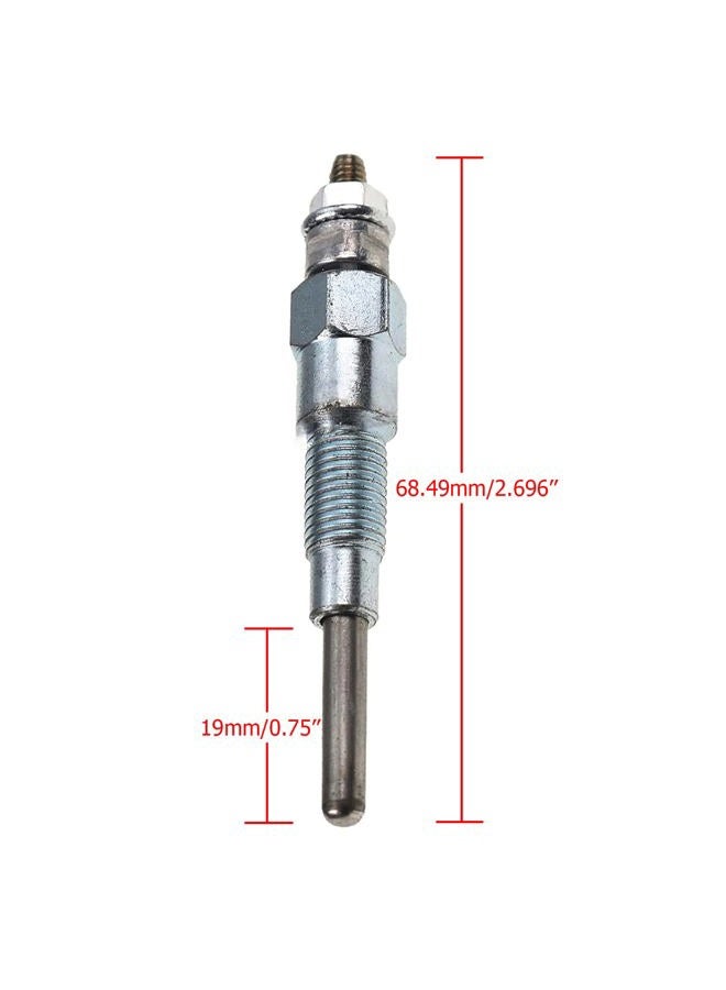 Eoiou Pack of 3 Glow Plug 68.50mm Fits for Kubota D662 D722 D902 D782 D905 D1005 D1105 V1305 V1505 Engine RTV1100 RTV1140CPX RTV1140CPXR RTV1100MCW Utility Vehicle KX71 KX71-3S U25 U25S Excavator - Image 3