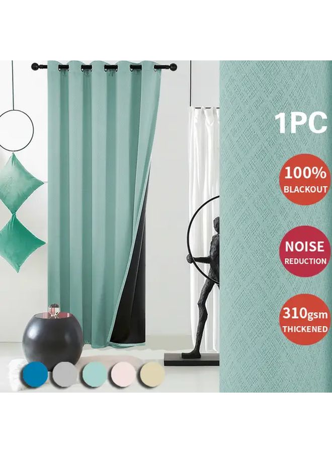 Beige Thermal Insulated Room Darkening Curtain 59x90 Inches For Bedroom Living Room - Image 3