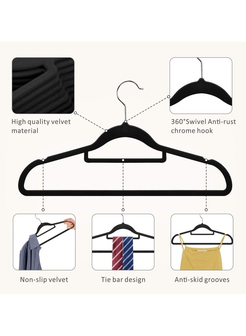 AsolBD AsolBD Heavy Duty Premium Velvet Hanger Ultra-Thin Space Saving 360 Degree Swivel Hook Strong, Non-Slip and Durable Clothes Hangers (علاقات ملابس) for Coats, Jackets, Pants, Dress - Image 5