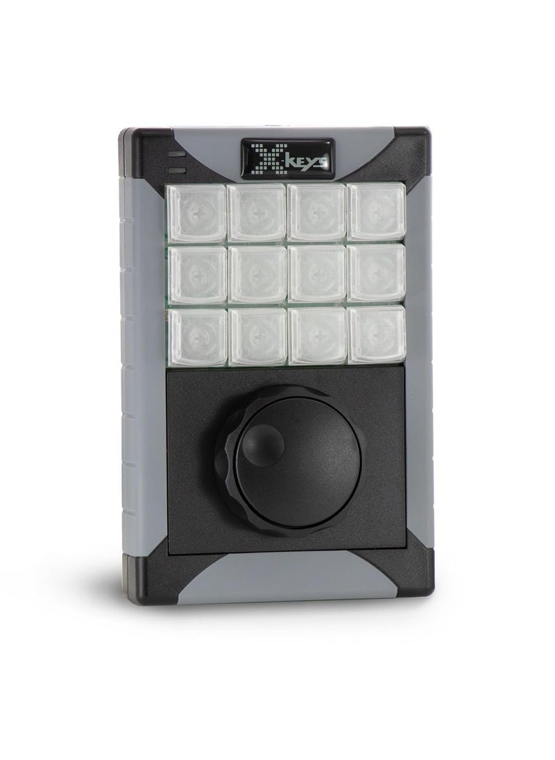 X-keys X-keys USB Programmable Keyboard with Jog & Shuttle Control for Editing or Instant Replay (12 Key, XK-12 JGS)  - Image 1