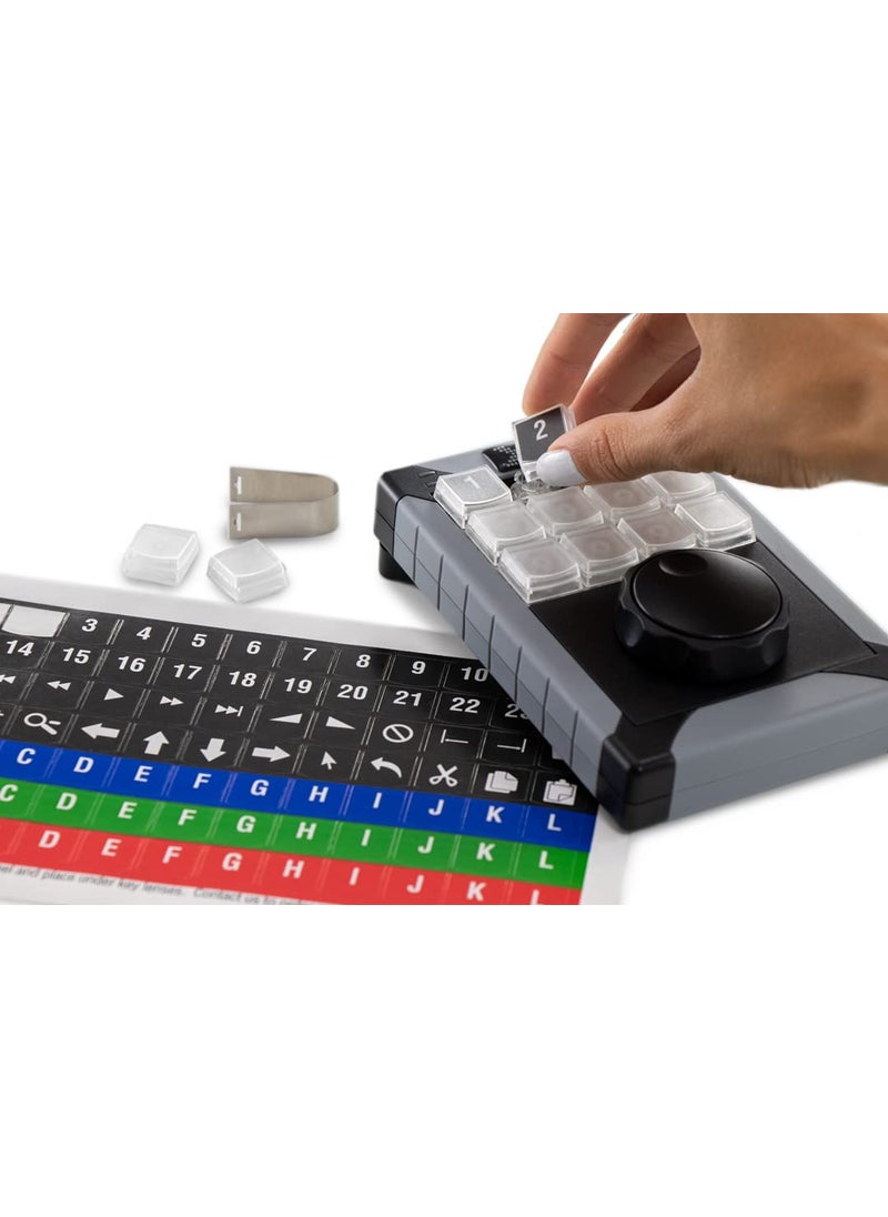 X-keys X-keys USB Programmable Keyboard with Jog & Shuttle Control for Editing or Instant Replay (12 Key, XK-12 JGS)  - Image 3