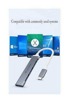 نيو لينك NEOLINK USB C Hub 4-in-1 Type C to 4 Ports USB 3.0 Adapter USB Dongle with Nylon Braided Cable Laptop Accessories High-Speed 5Gbps USB Splitter Compatible with MacBook Pro/Air, iPad Pro, Dell, iMac,etc  - Image 5