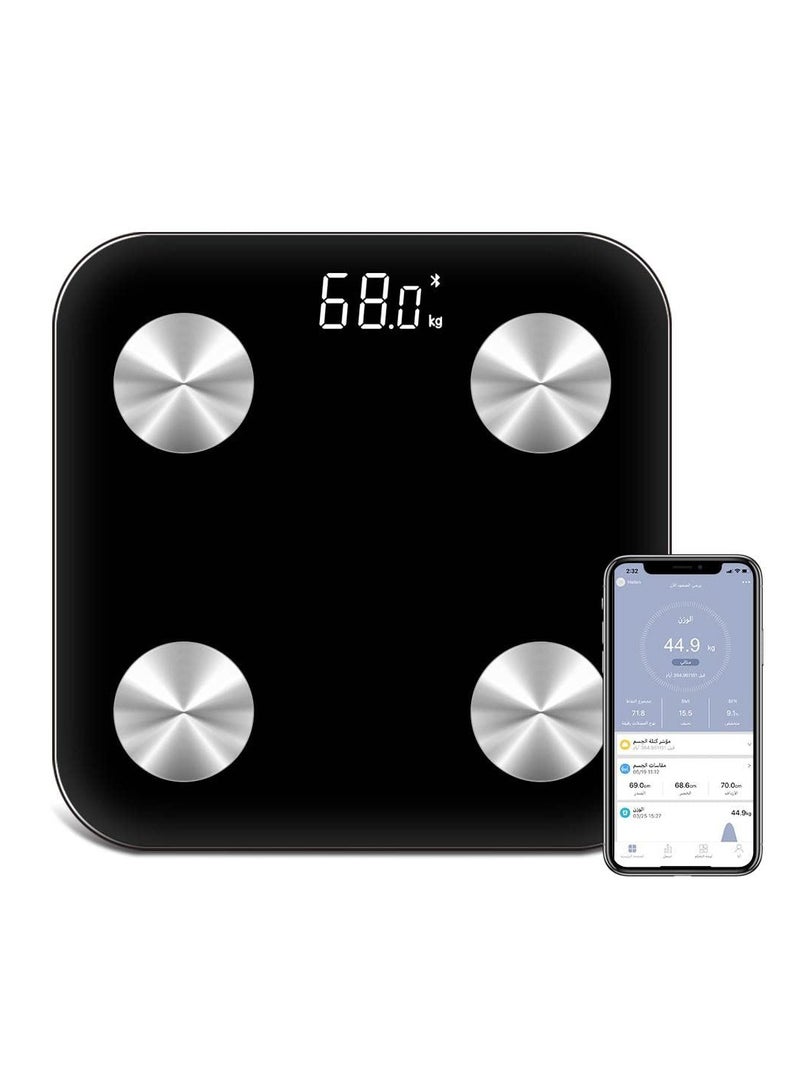 إسكدنيا ميزان وزن شخصي 180 كجم، مقياس وزن ذكي للدهون في الجسم - Image 1