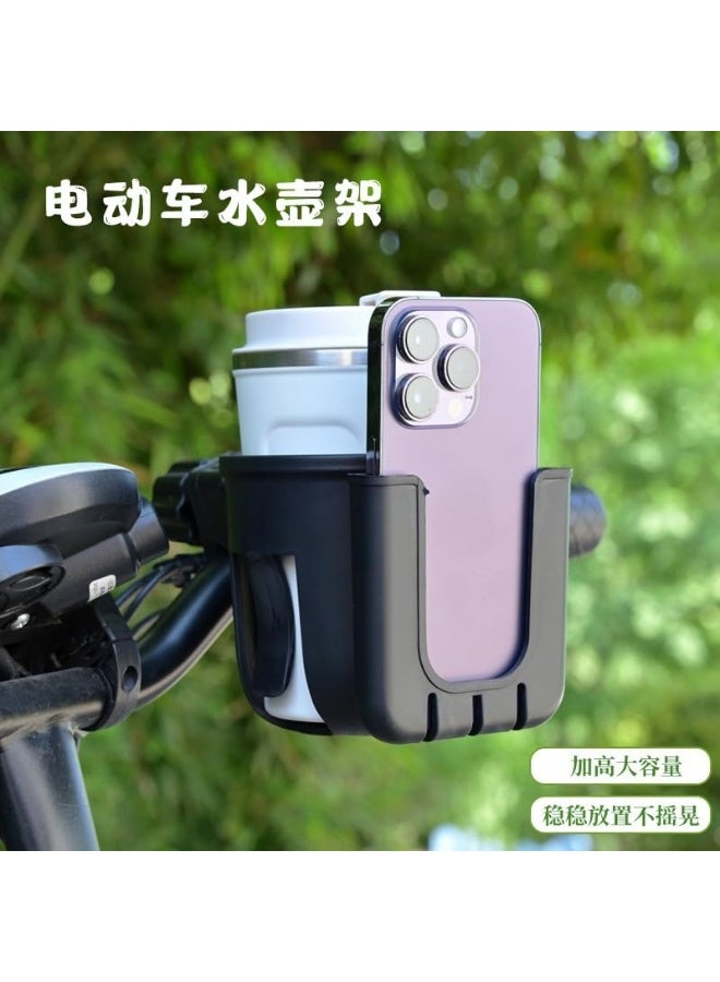 Bicycle Water Bottle Holder with 2-in-1 Mobile Phone Stand, Universal Cup Holder for Bikes, Motorcycles and Strollers - Image 2