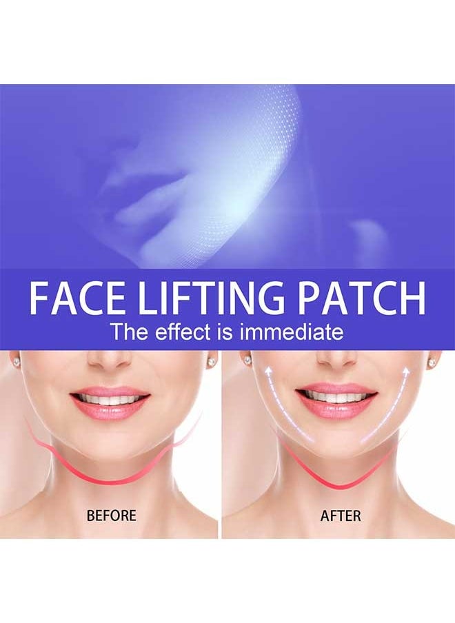 West&Month 60 Pcs V-line Face Lift Tapes Face and Neck Lifting Patch for Firming V Face Preventing Sagging Lightening Nasolabial Lines, Eliminating Edema And Firming The Skin, Face Lift Sticker  - Image 4