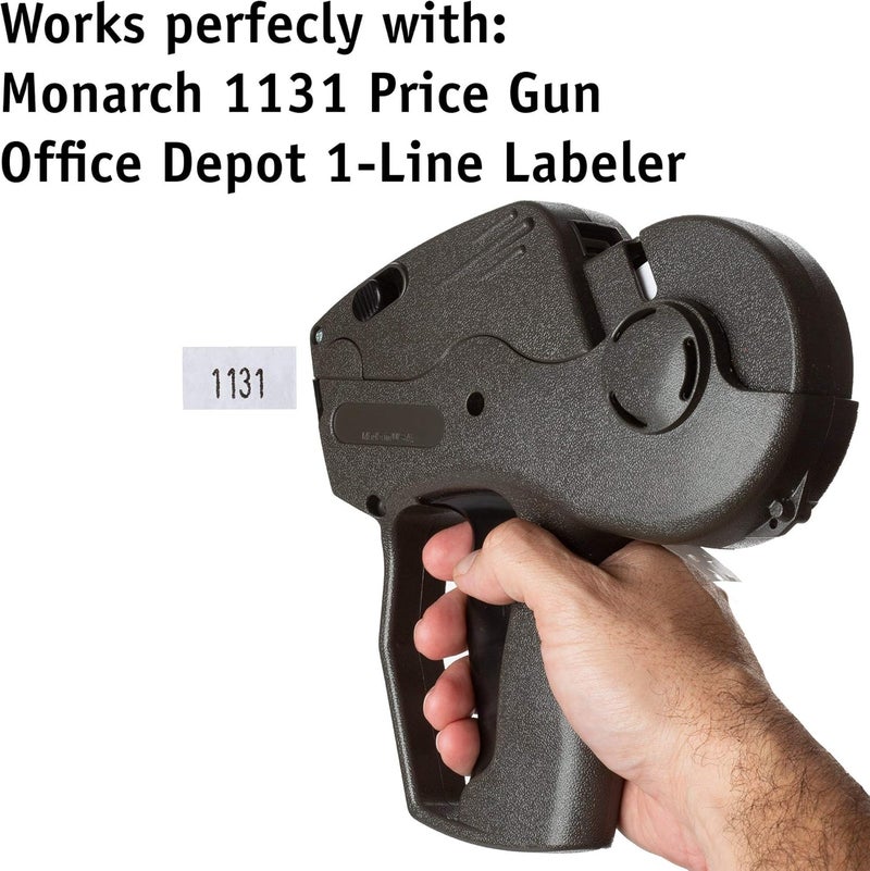 Labels for Us Price Labels for Monarch 1131 Price Gun - White - 20,000 Labels - Pack with 8 Rolls - Ink Roller Included - Image 4