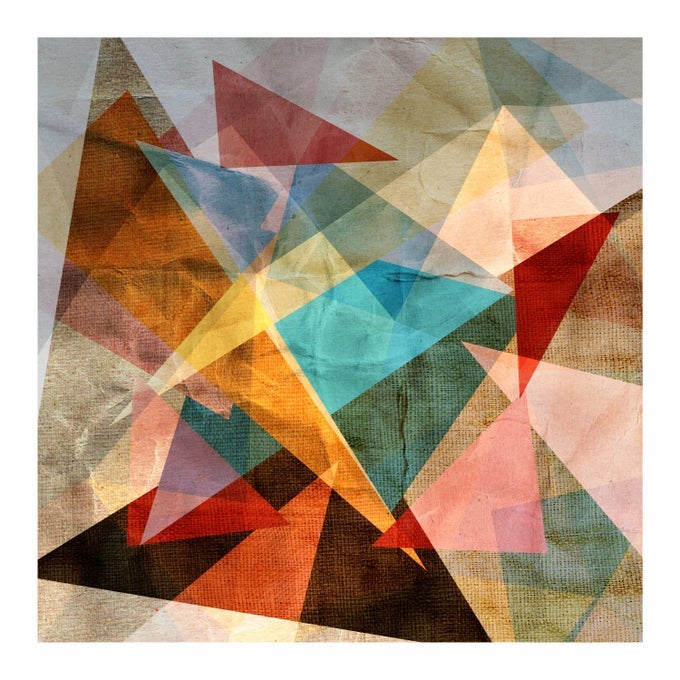 'COLOURFUL GEOMETRIC' PAINTING (60 CM X 4 CM X 60 CM)